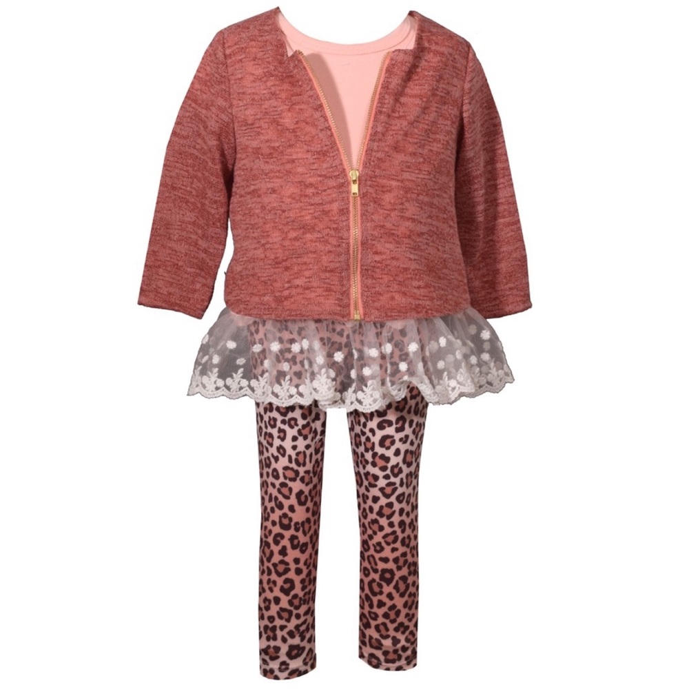 Youth Girls 3 Pieces Outfit & Knit Sweater New